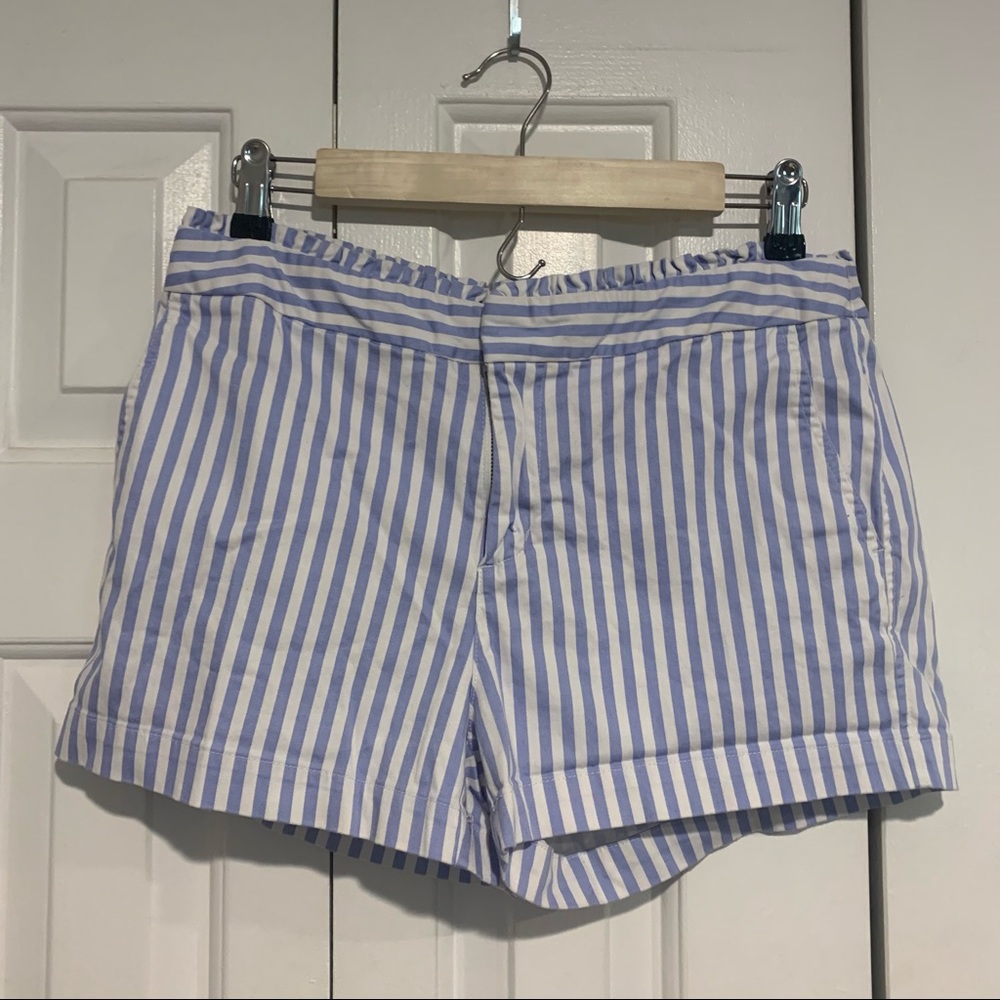 Cynthia rowley striped ruffle top shorts
